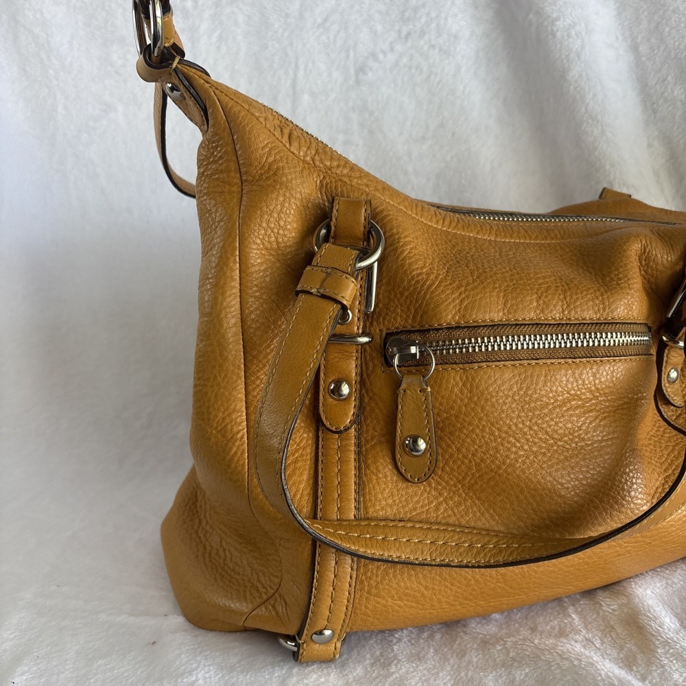 Y2K COACH Alexandra Orange Pebble Leather Convertible Shoulder Bag Charm 15273 - Picture 5 of 16